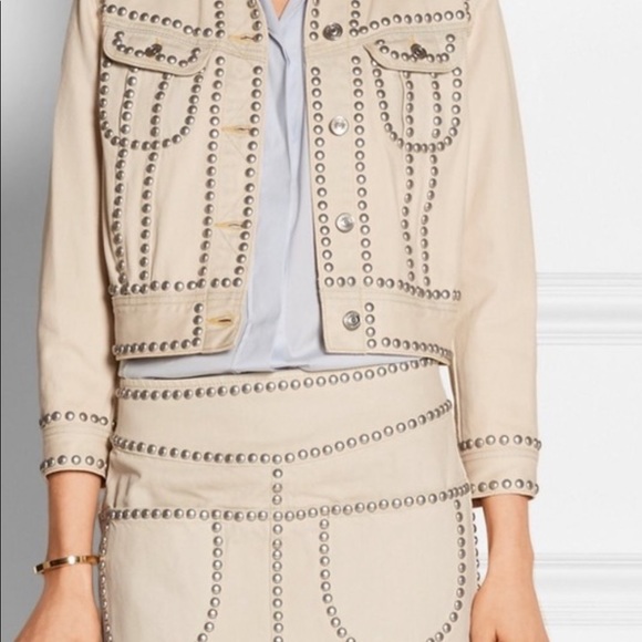 NWT COACH STUDDED LIGHT DENIM MINI SKIRT SIZE 12 - Picture 5 of 11